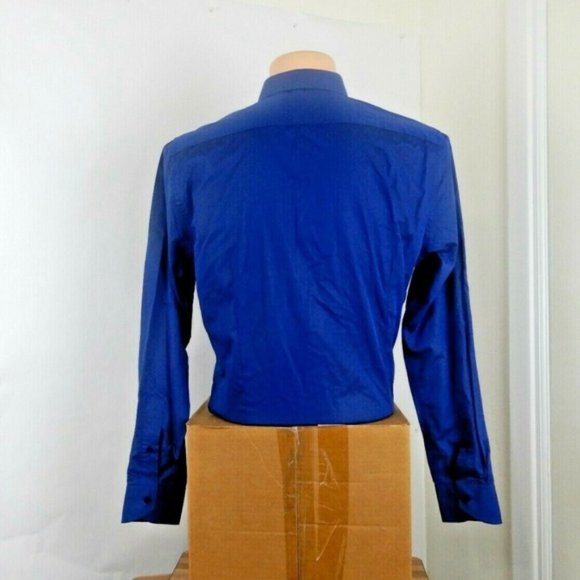 Jack Lipson Sport Shirt Blue Cotton Sz M NWT - Picture 7 of 9